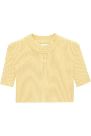 Courrèges Ribbed-knit crop top