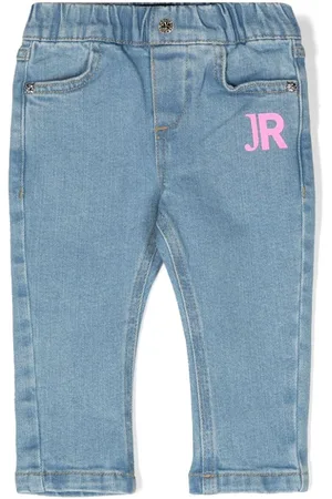 John Richmond Logo-print elasticated-waist jeans