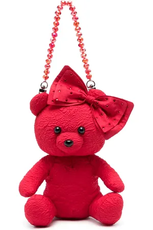 MONNALISA Teddy bear bow-detail tote bag
