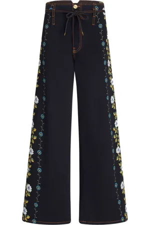 Etro Floral-print wide-leg jeans