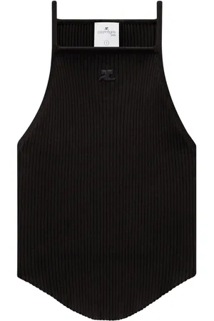 Courrèges Holistic logo-patch tank top