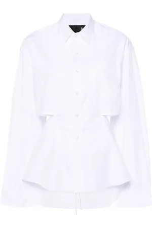 R13 Open-back cotton shirt