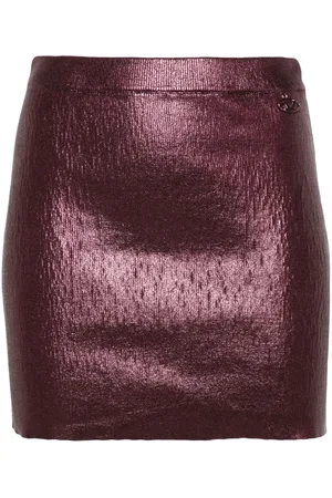 Diesel BR-M-Onerva foiled mini skirt