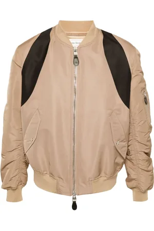Alexander McQueen Contrasting-panel bomber jacket