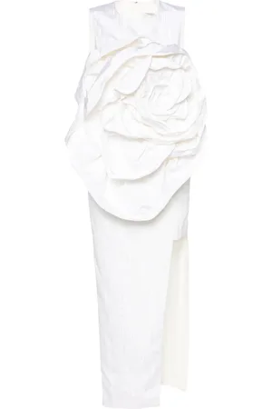 HUISHAN ZHANG Aphrodite floral-appliqué midi dress