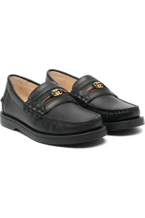 Gucci Interlocking G Web leather loafers