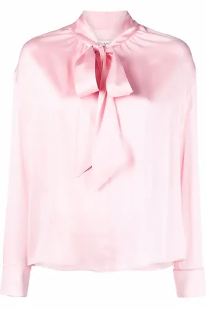 Lanvin Ribbon-fastened silk blouse
