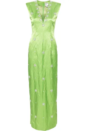 HUISHAN ZHANG Shirrin crystal-embellished gown