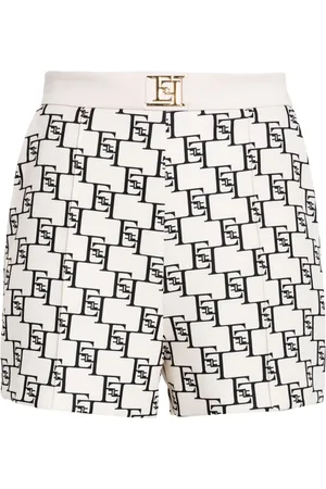 Elisabetta Franchi Logo-print crepe shorts