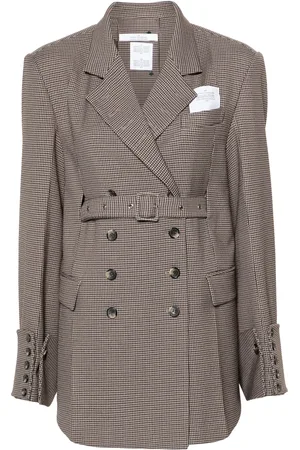 Rokh Houndstooth double-breasted blazer