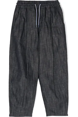 Missoni Rubberised-logo tapered-leg trousers