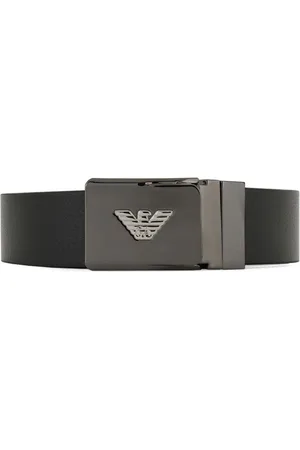 Emporio Armani Logo-buckle leather belt
