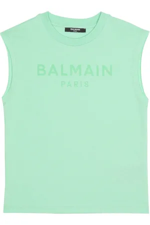 Balmain Logo-print cotton tank top