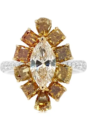 HYT Jewelry 18kt white gold diamond cocktail ring