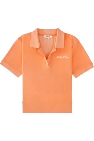 Sporty & Rich Italic Logo cotton polo