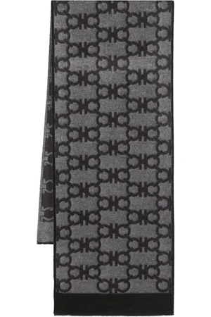 Salvatore Ferragamo Gancini-jacquard silk blend scarf