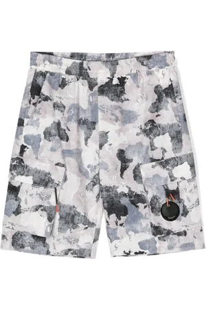 C.P. Company World map-print shorts