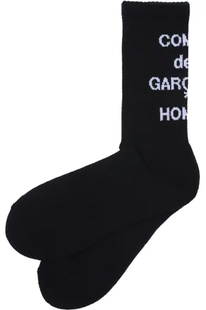 Comme des Garçons Logo-intarsia calf socks