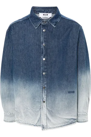 Msgm Logo-embroidered cotton shirt