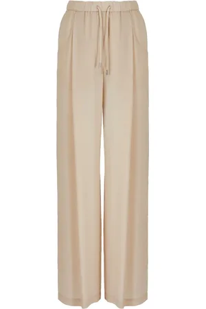 Emporio Armani Drawstring-detailed straight-leg trousers