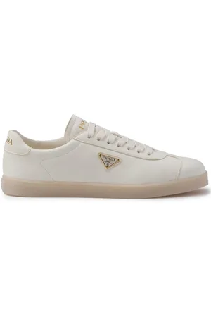 Prada Triangle-logo leather sneakers