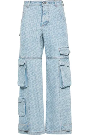 GCDS Logo-print cargo jeans