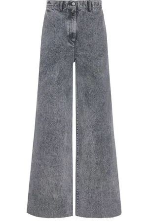 ROSETTA GETTY Acid-wash wide-leg jeans
