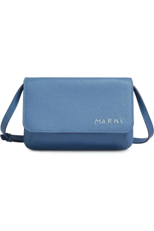 Marni Logo-embroidered leather shoulder bag