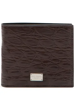 Dolce & Gabbana Logo-tag embossed leather bifold wallet