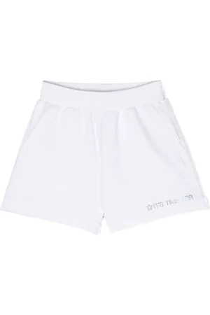 MONNALISA Rhinestone-embellished jersey-texture shorts