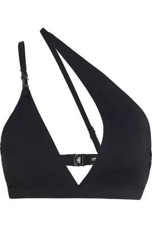 Karl Lagerfeld Signature asymmetric bikini top