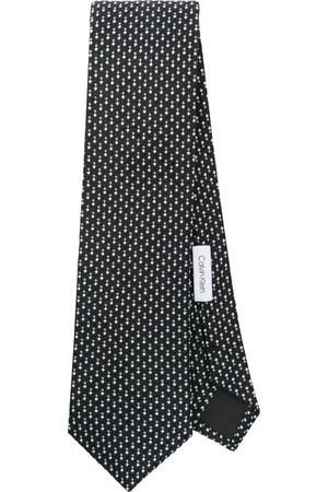 Calvin Klein Patterned-jacquard silk tie