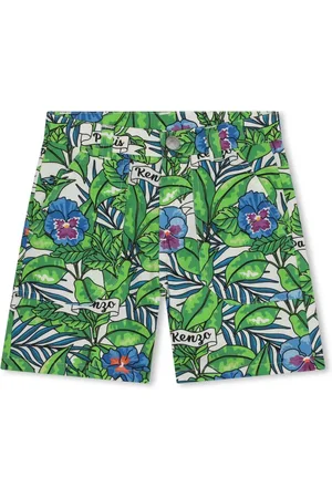 Kenzo Floral-print poplin cotton shorts