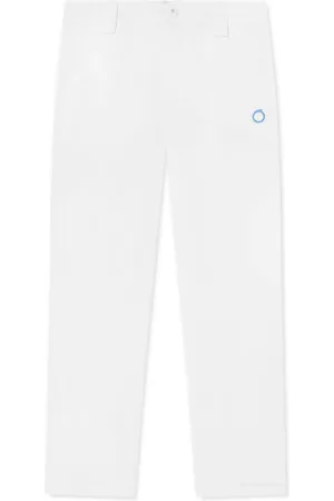 Trussardi Logo-embroidery cotton trousers