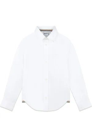 HUGO BOSS Embroidered-logo cotton shirt