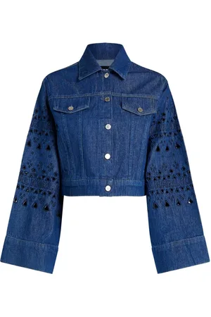 Karl Lagerfeld Broderie-anglaise denim jacket