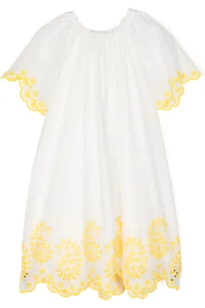 ZIMMERMANN Junie floral-embroidered cotton dress