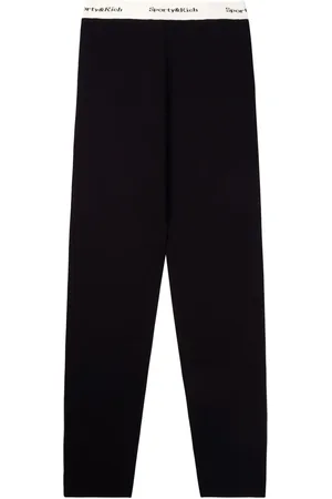 Sporty & Rich Serif-logo ribbed leggings