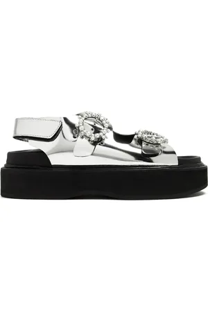 Simone Rocha Buckled flatform leather sandals