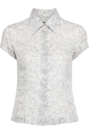 CHANEL 1999 Cambon-print ramie shirt