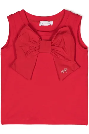 MONNALISA Bow-embellished tank top