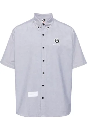 A Bathing Ape Logo-appliqué cotton shirt