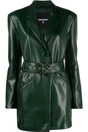 Patrizia Pepe Belted coated single-breasted blazer