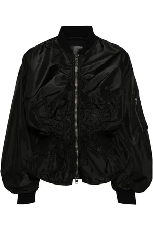 JNBY Ruched satin bomber jacket