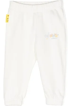 OFF-WHITE Logo-embroidered cotton track pants
