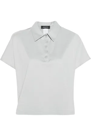 Fabiana Filippi Contrasting-fabric panelled polo shirt