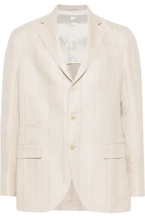 ELEVENTY Striped single-breasted blazer