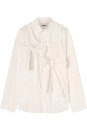 AMBUSH Bow-embellished cotton shirt