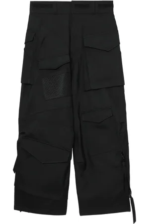 JUNYA WATANABE Strap-detail asymmetric cargo trousers