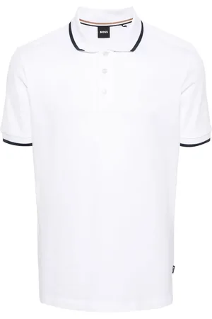 HUGO BOSS Logo-rubberised cotton polo shirt